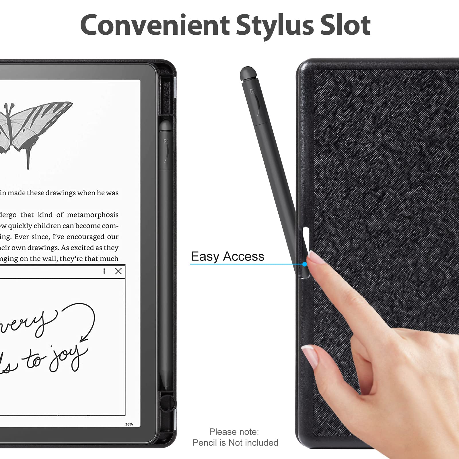 CoBak Case for Kindle Scribe - All New PU Leather Cover with Auto Sleep Wake Feature for Kindle Scribe 10.2