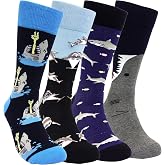 HSELL Mens Dress Socks Funny Novelty Crazy Design Cotton Socks Gift for Men