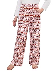 Arshiner Pajama Pants for Girls Long Sleep Plaid