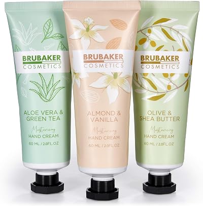 BRUBAKER Hand Cream Gift Set 3 Pack Moisturizing Urea Shea Butter Women Men
