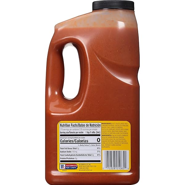 OLD BAY HOT SAUCE, 64 FL OZ – ONE 64 FLUID OUNCE BULK CONTAINER OF HOT SAUCE FOR SEAFOOD DISHES, WINGS, BURGERS, MAC’ N CHEESE AND BLOODY MARYS