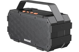 BUGANI Bluetooth Speaker, 40W Portable Bluetooth Speakers with Stereo Loud Sound, 24H Playtime, Built-in Mic, Support TF Card/AUX, IPX6 Waterproof Outdoor Speaker for Camping Beach Party