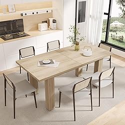 Vabches Extendable Dining Table for 6 8 10, 55'' to