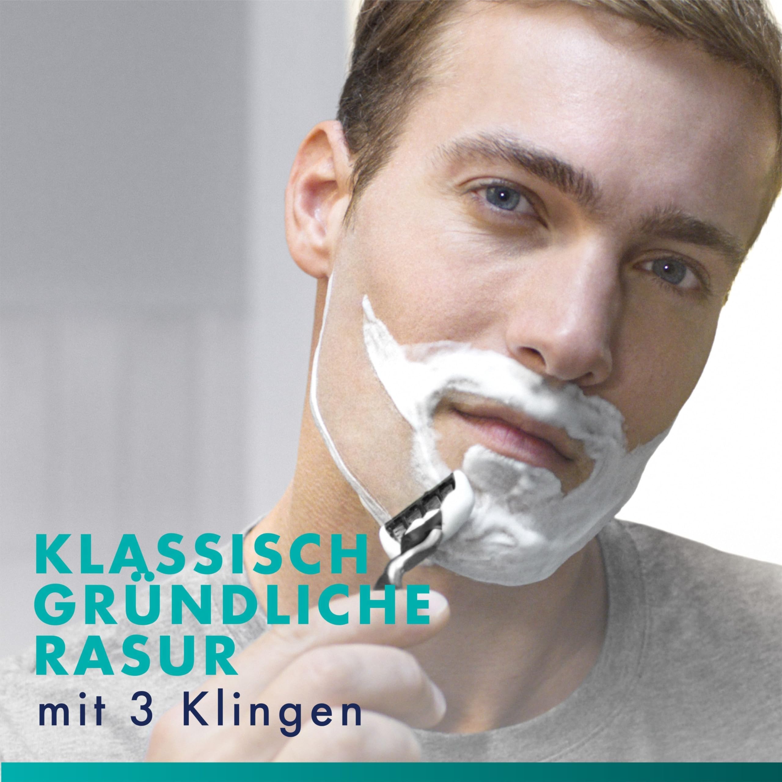 Gillette Mach 3 Klingen Herren, 25 Original Rasierklingen, Blau - Ersatzklingen Männer für Nassrasierer mit Gleitstreifen für Ein Sanftes Gleiten Und Klingenbeschichtung 2