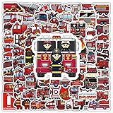 100Pcs Fire Truck Stickers, Fire Fighting Engine