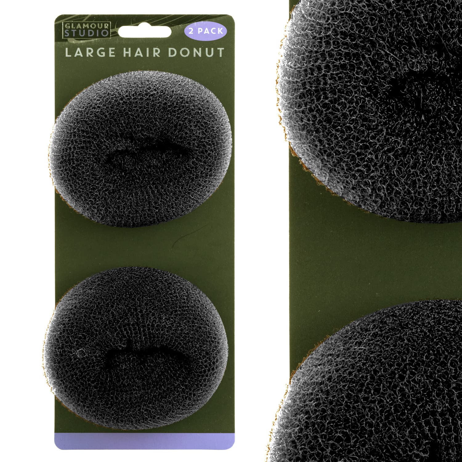 VFM - Large Black Hair Donuts - Glamour Studio (2 Pack)