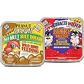 C&amp;S Suet Variety Value Pack, Peanut Delight Dough &amp; Berry Treat, Wild Bird Food, Year Round Source of Energy for Birds, 24 Pack