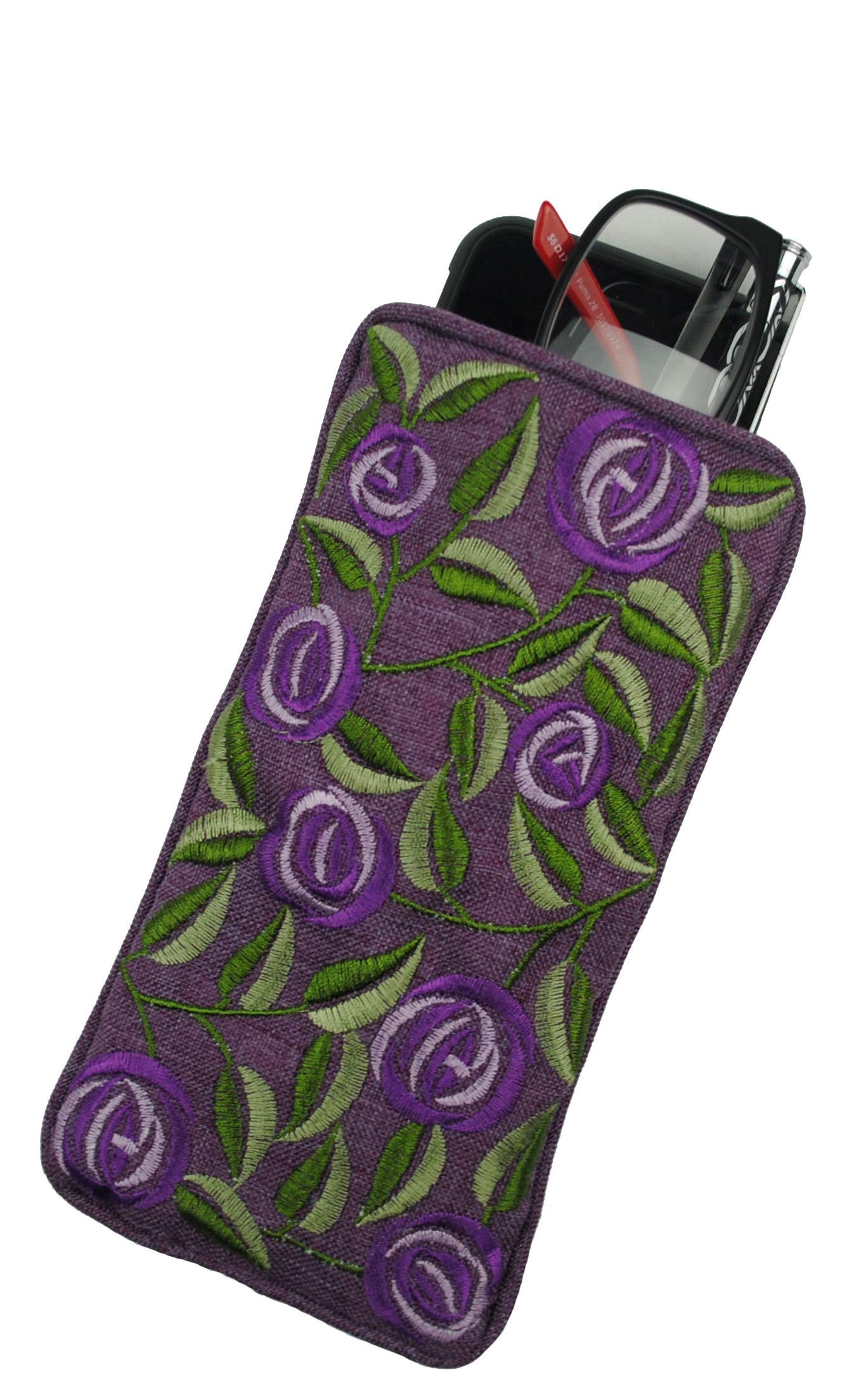 Justina Claire Double Spectacles Case in a Rennie Mackintosh purple