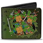 Wallet Bifold PU Classic TMNT Turtles Battle Pose9 Splatter Greens