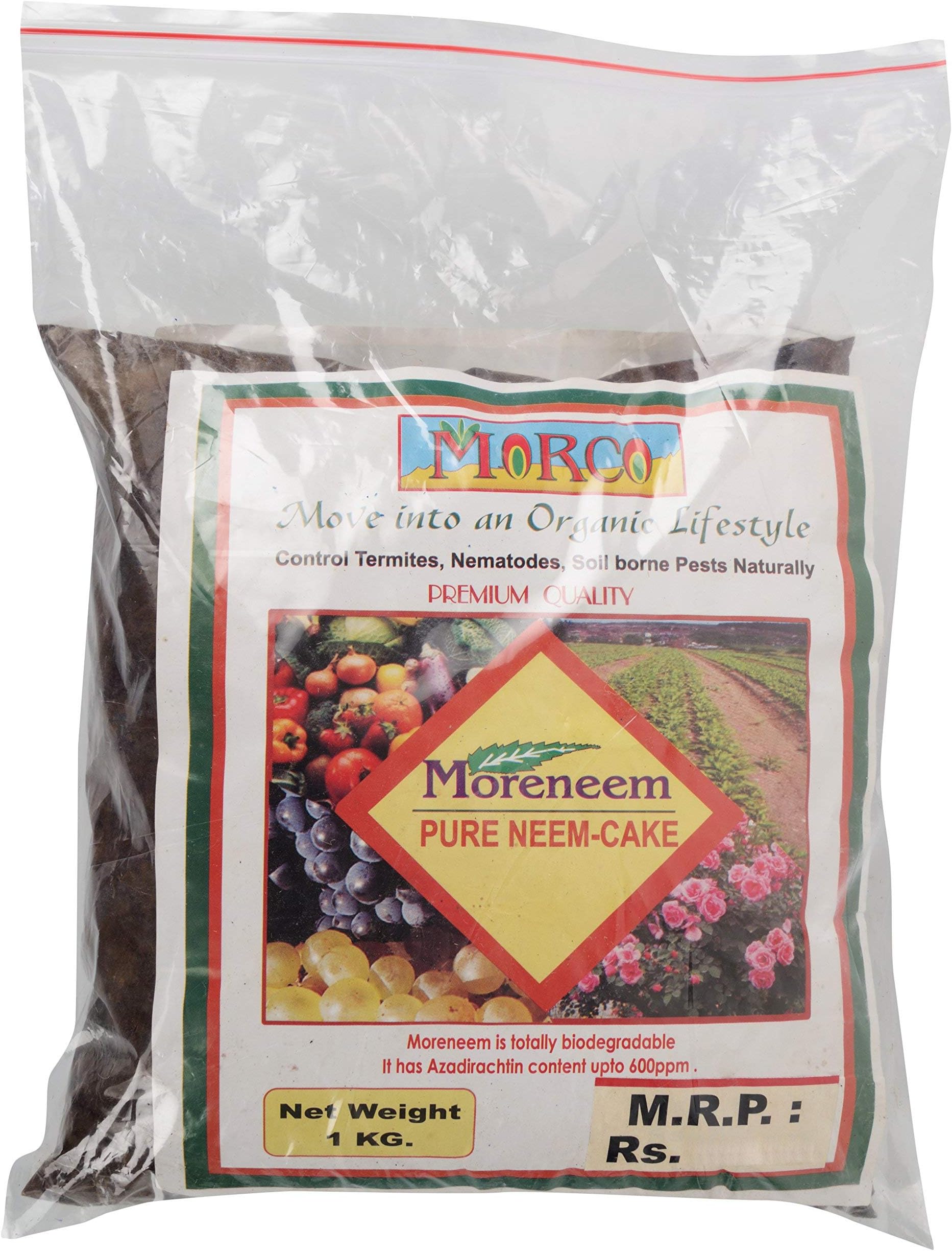 Neem Cake Soil Enricher Organic Source of Macro and Micro nutrients for Plants (Dark Brown, 1 kg)