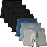 INNERSY Men's Cotton Underwear 7-Pack Colorful Boxer Briefs with Fly for a Week