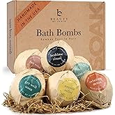 Bath Bombs Gift Set, USA Made with Organic & Natural Ingredients, Relaxing Spa Gifts for Women & Men