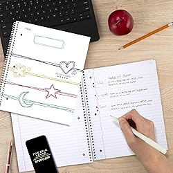 Five Star Spiral Notebook + Study App, 1