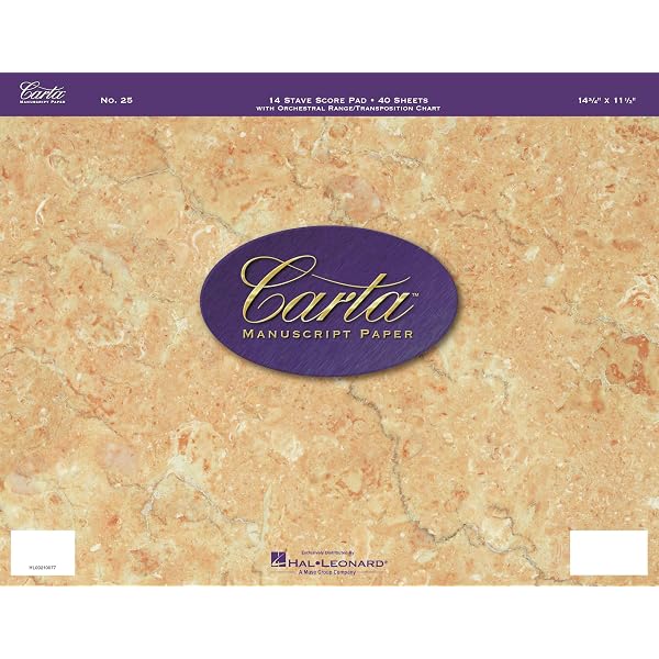 Carta Manuscript Paper No. 27 – Professional Score Pad | 16-Stave
