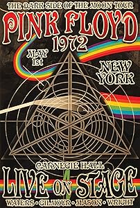 Pink Floyd Carnegie Hall Concert Poster, 11 by 17 inches, Vintage Music Room Decor, Indie Rock Band Posters, 70s 80s Retro Aesthetic, Premium Art Print by Inkvo