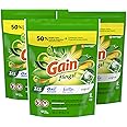 Gain flings! Liquid Laundry Detergent Soap Pacs, HE Compatible, 3 Bag Value Pack, 111 Count, Long Lasting Scent, Original Scent