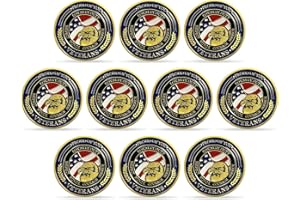 RYUKENLM Thank You for Your Service Military Challenge Coins Collectible Gift for Veterans Day (Set of 10)