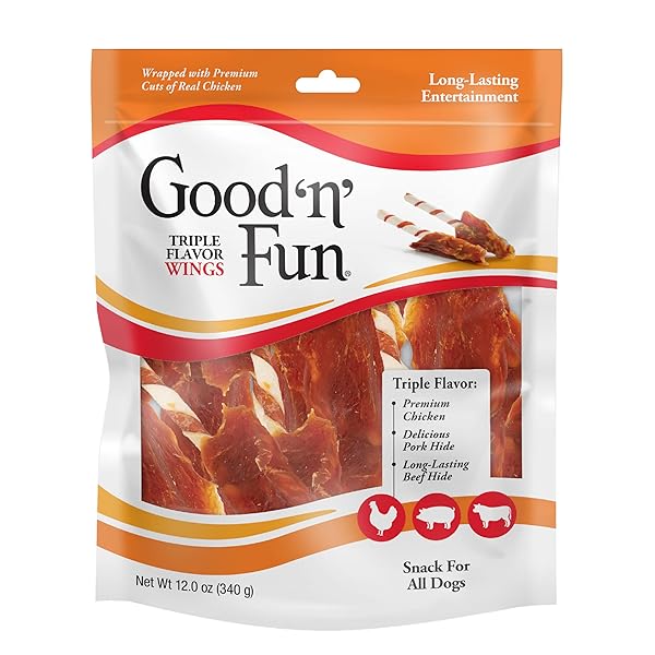 GOOD ‘N’ FUN TRIPLE FLAVOR WINGS CHEWS FOR...