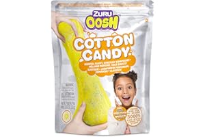 ZURU OOSH Oosh Cotton Candy Large Foil Bag 100g (Lemon Scent) by ZURU, Fluffy Slime, Stretch Slime, Grows 3000% in Size, Slime for Girls and Kids (Yellow)