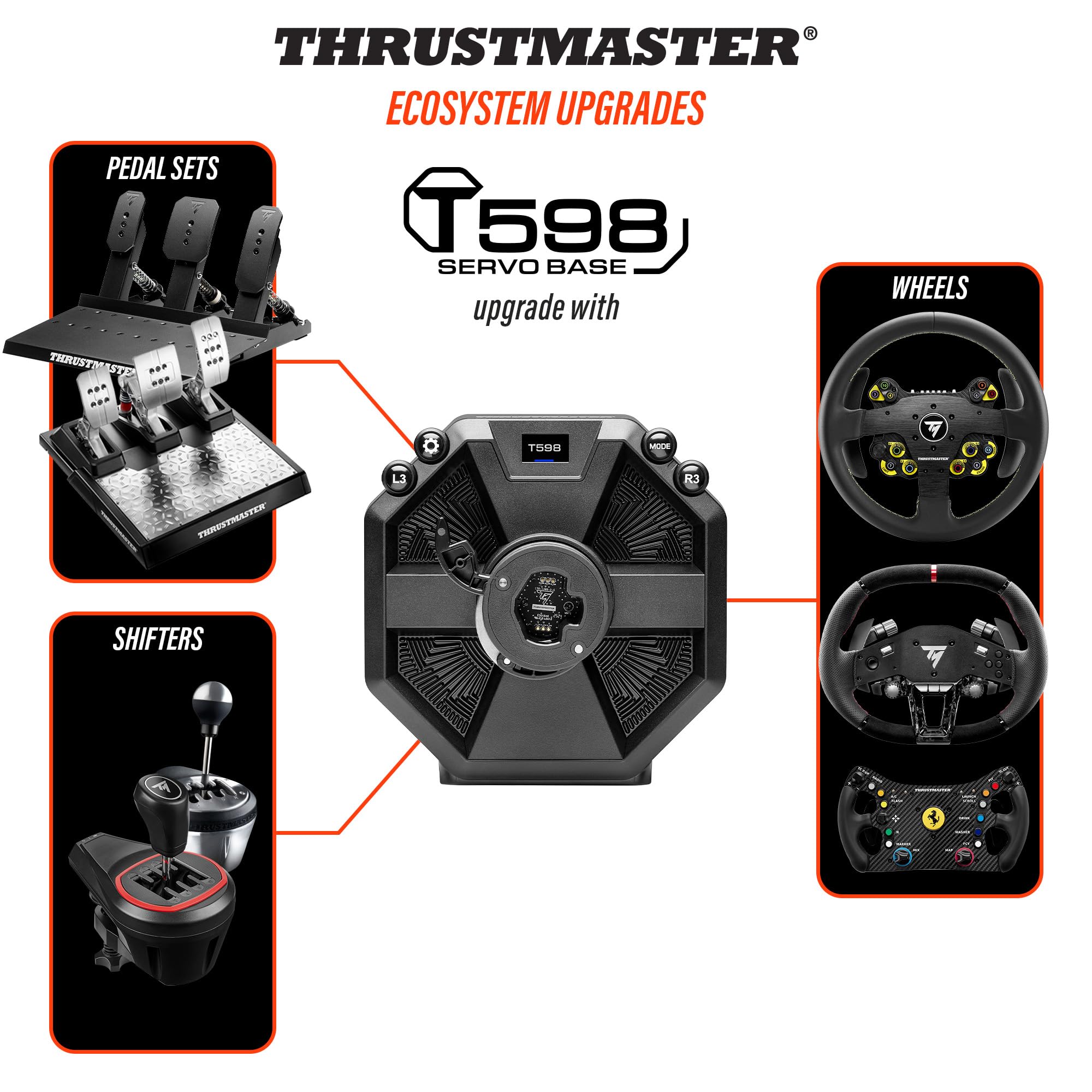 Thrustmaster T598 Servo Base – Next-Gen Direct Axial Drive Rennlenkradbasis – Hochpräzises Force Feedback (5 Nm konstant), Hard-Point Technologie – Offiziell für PS5, PS4 & PC 5