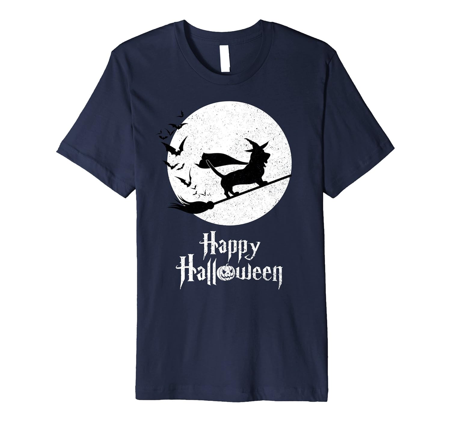 Witch BASSET HOUND MIX Dog Funny Halloween Costume T-Shirt-ANZ