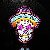 Mexican Day of the Dead Neon Sign,Innovative Integral Forming Process,With Dimmable Switch For All Holiday Party and Home Decoration