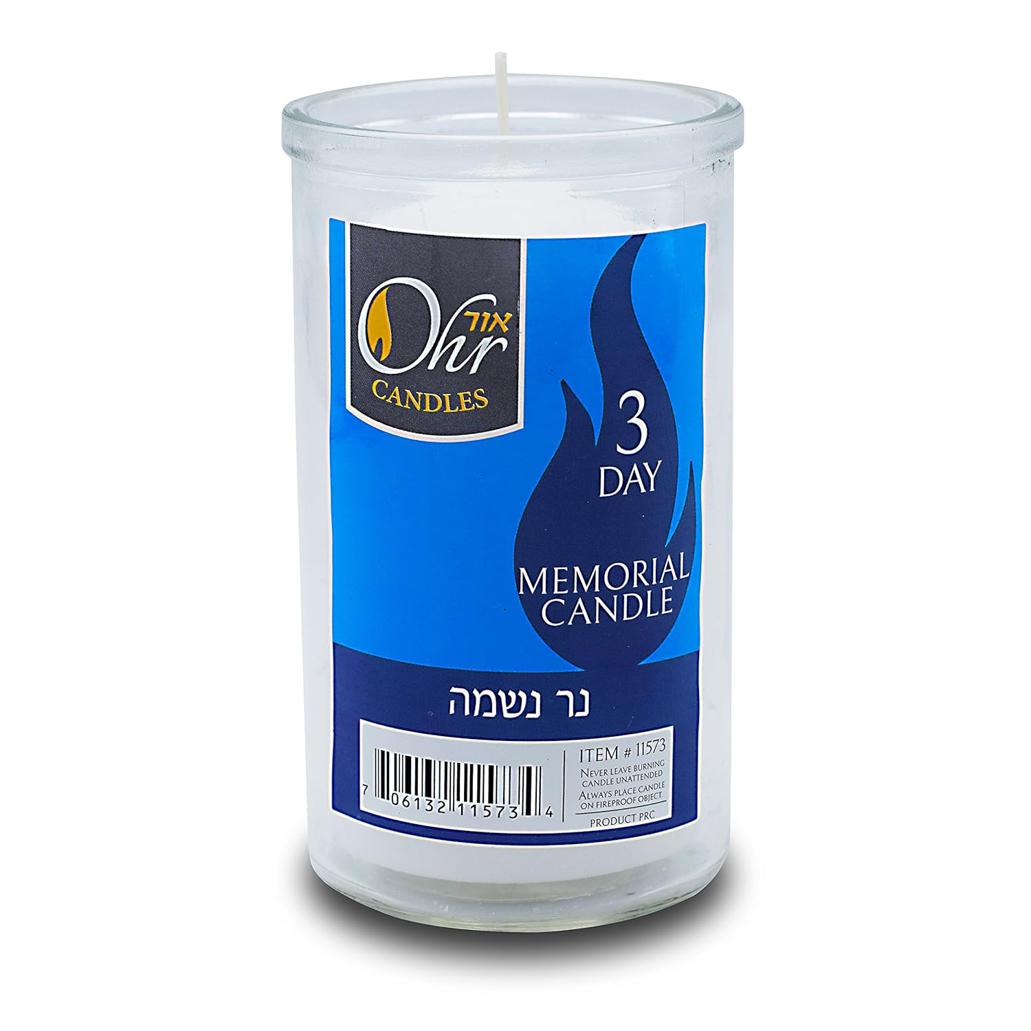 Ohr 3 Day Yahrzeit Candle 1 Pack 72 Hour Kosher