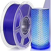 IEMAI Transparent PLA Filament 1.75mm, Crystal Clear Blue 3D Printer Filament 30-600mm/s Printing, Neatly Wound 1kg Spool for Lampshades, Home Décor & Creative DIY