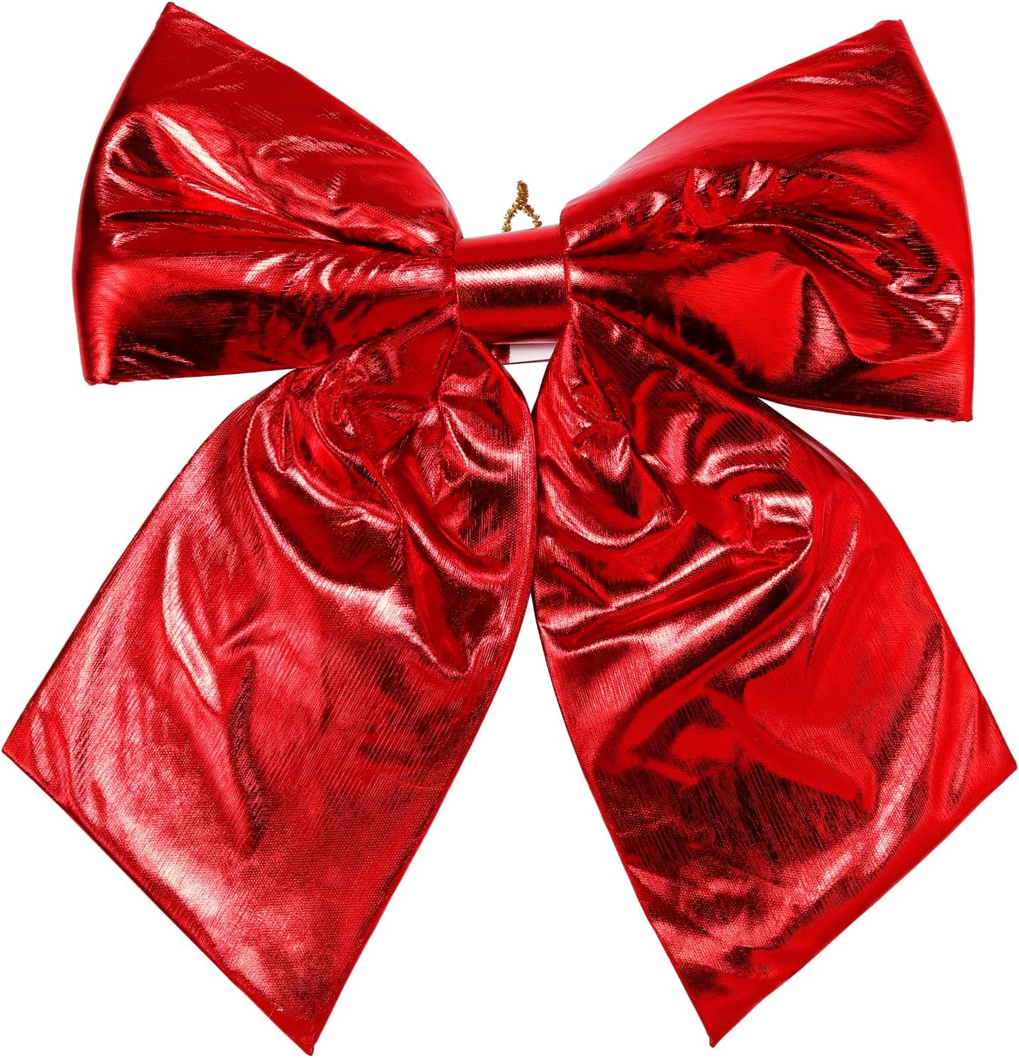 Bows & Ribbons - allgala Christmas Decorative Metallic Foil Fabric Bows for Wreath Garland Christmas Tree Chair Wedding-2 Pack-14 (30x35cm)-Red-XBW92385