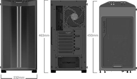 be quiet! Pure Base 500DX Escritorio Negro Pure Base 500DX, Escritorio, PC, Acrilonitrilo butadieno estireno (ABS), Acero, Vidrio Templado, Negro, ATX,Micro ATX,Mini-ATX, Rojo/Verde/Azul