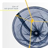 FiNeWaY Set of 2 Crab Drop Net Collapsible Crabbing Kit Rot-Proof Rope view 3