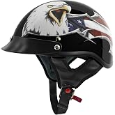 VCAN Cruiser Patriotic Eagle USA Graphics Motorcycle Half Helmet