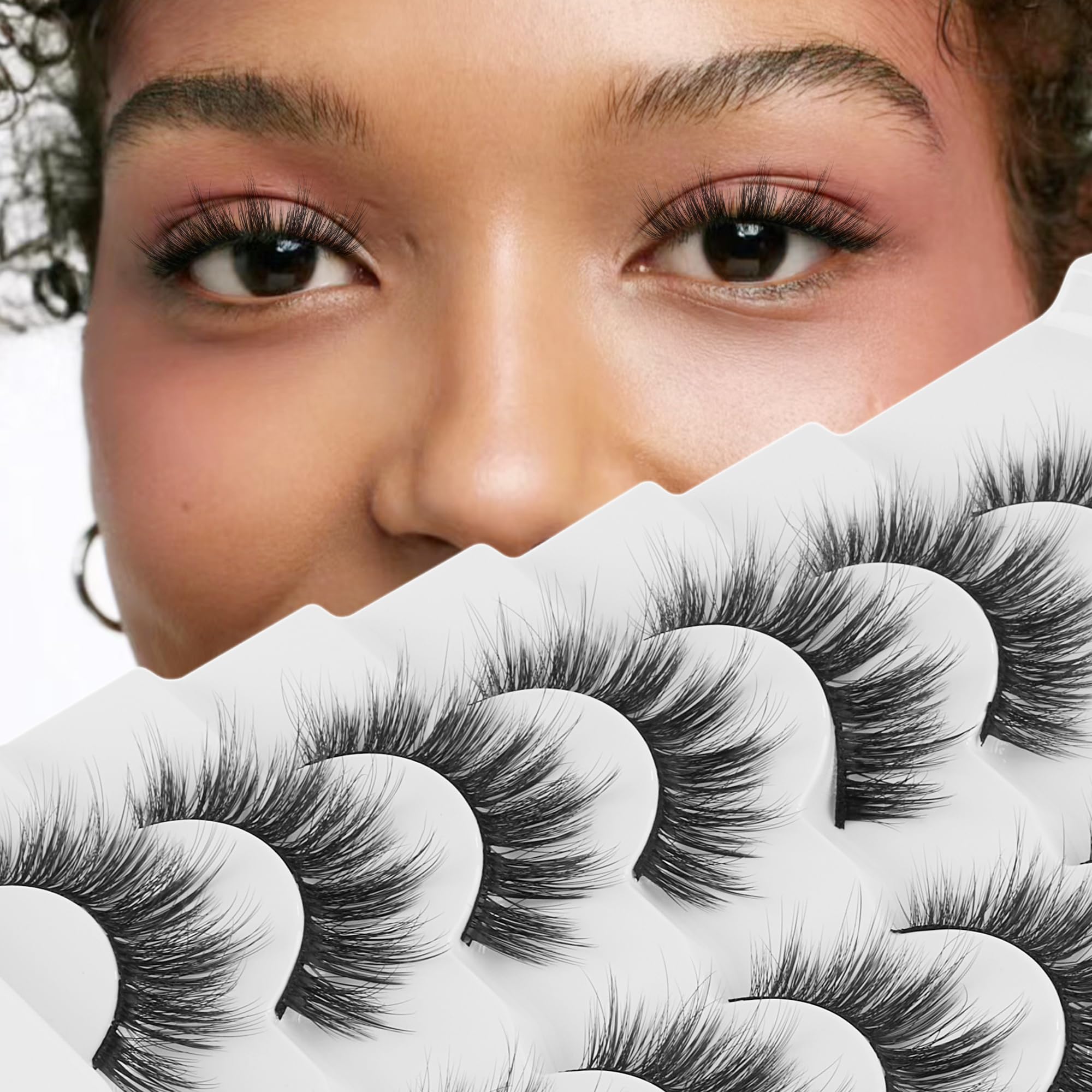 Onlyall Lashes Mink False Eyelashes Natural Wispy