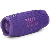 JBL Charge 6 - Portable Waterproof &amp; Drop-Proof Bluetooth Speaker, Bold Pro Sound with AI Sound Boost, 28Hrs of Playtime, Built-in powerbank Carrying Strap (Purple) (Renewed)