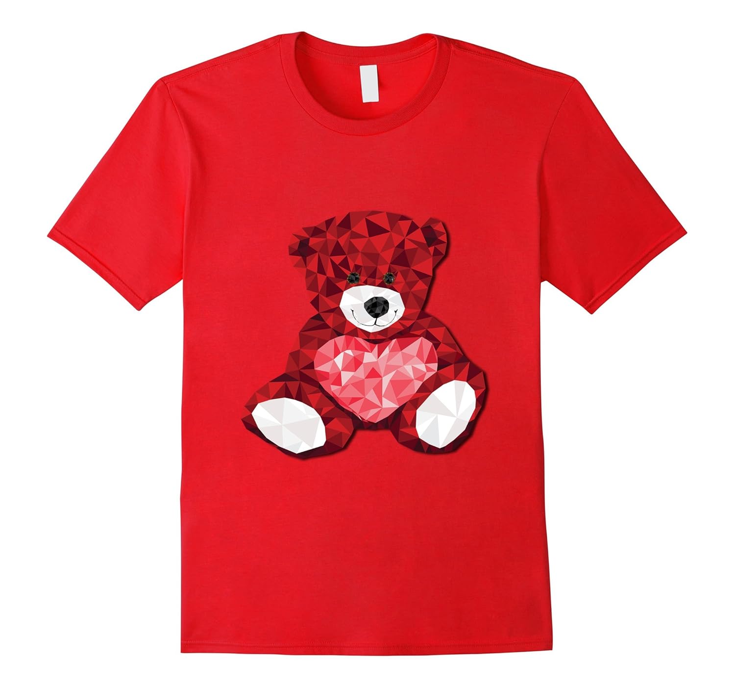 Cute Red Teddy Bear with Heart T Shirt-Rose