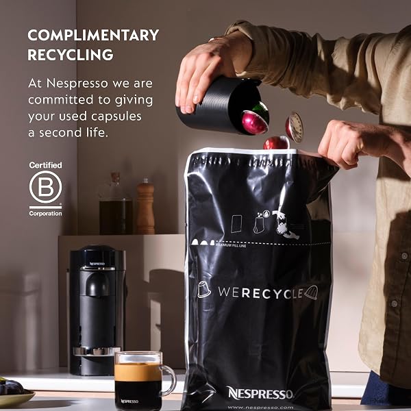 NESPRESSO CAPSULES VERTUO, DOUBLE ESPRESSO CHIARO, MEDIUM ROAST ESPRESSO COFFEE, 30-COUNT COFFEE PODS, BREWS 2.7OZ.