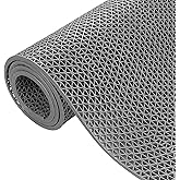 uyoyous Drainage Mat 3x16.4 ft Commercial Pool Mats PVC Non Slip Mat with Holes Grease Resistant Anti-Fatigue for Drain, Deck, Pool, Kitchen
