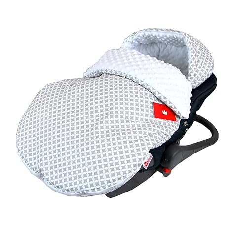 Fußsack SOMMERFUßSACK 90cm Minky Babyschale Kinderwagen Buggy Jogger (2. Weiß + Maroko)