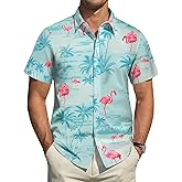 Hawaiian Shirt for Men Short Sleeve Button Down Shirt Men Casual Summer Tropical Beach Aloha Shirts Hawaii Party