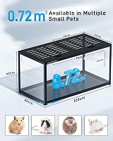 Hamster Cage 3.0 Large 120x60x62 cm Stackable 0.72m2 Black view 2
