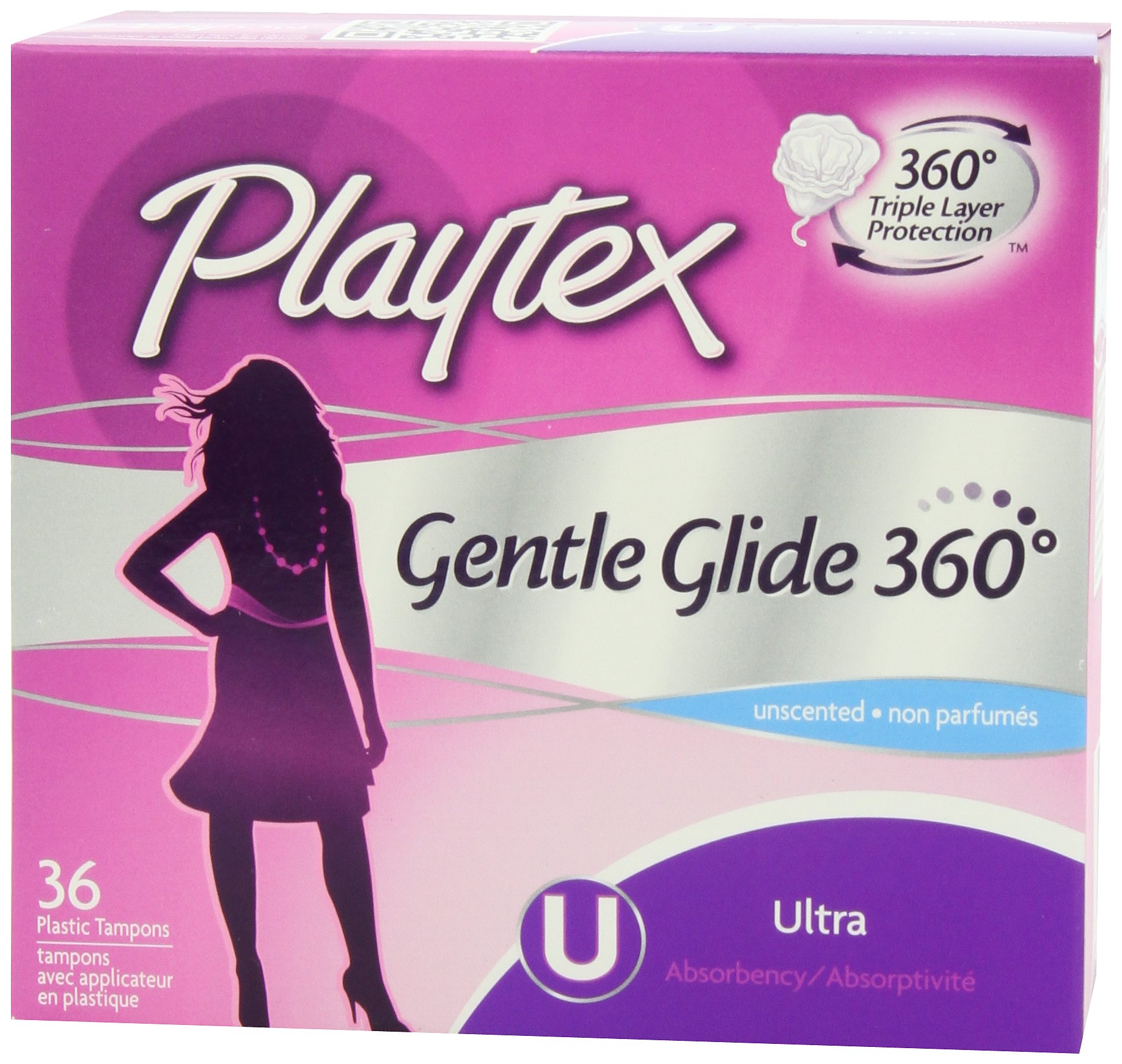 Playtex Gentle Glide Tampons with Triple Layer Protection, Super and Super Plus
