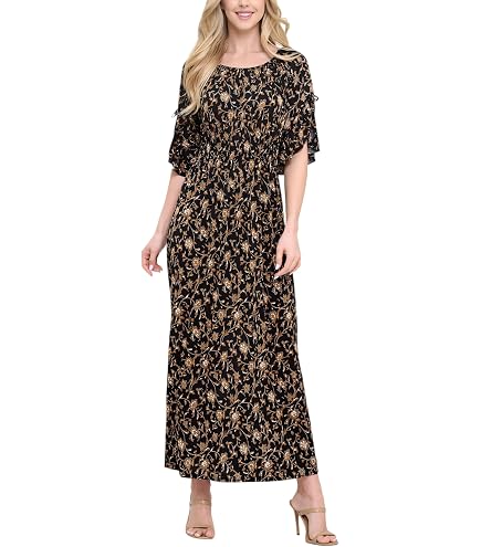 seven islands maxi dresses Women's Floral 3/4 Bell Sleeve Surplice V-Neck Dress Small Blue at Amazon Women's Clothing store The Milani Seven Seas Size:20