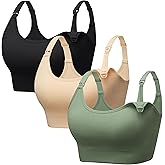 Angelhood Non-Padded Minimizer Nursing Bras for Breastfeeding Support Maternity Sports T-Shirt Bras Wireless Sleep Bralettes