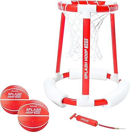 swimming pool floating basketball hoop
