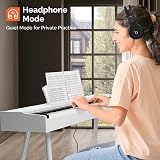 Bonnlo Glarry 88 Weighted Keyboard Piano with Stand Headphones 3-Pedal USB MIDI view 8