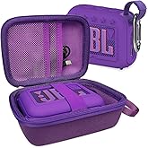 XEGIMOR Silicone Cover and Hard Carrying Case for JBL Go 4 Portable Bluetooth Speaker, Protective Holder Carrier for JBL Go 4 Speaker Accessories (Purple)