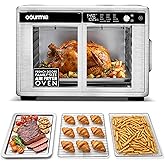 Gourmia French Door Digital Air Fryer Oven - XL 25QT Capacity, 12 Presets, FryForce 360&deg; Tech, Dehydrate, Proof, Slow Cook, Fits 13&rdquo; Pizza, 1700W, Stainless Steel