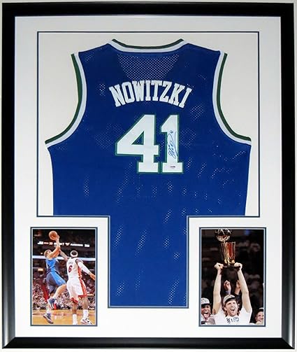 dirk nowitzki framed jersey