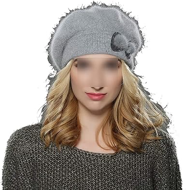 angora beret hat