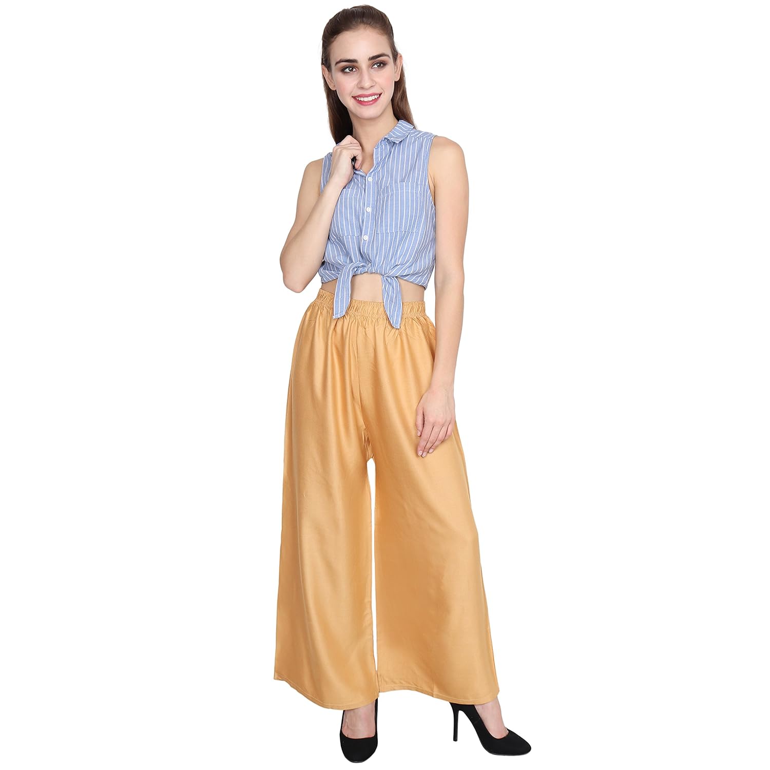 eldino women's rayon palazzo pant